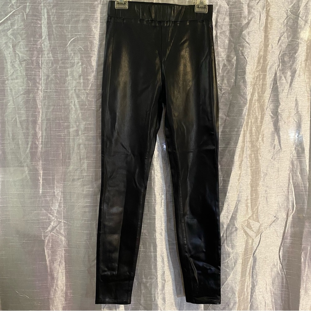 L’agence Rochelle high rise skinny jeggings black/coated w/flaw see pic size M